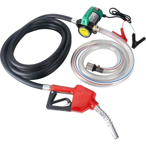 12V 260W Pompe de transfert diesel 45L/min avec gicleurs à arrêt automatique et tuyaux - système d’aspiration carburant électrique gasoil (1/5)