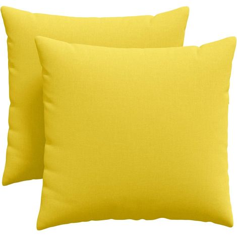 Maison Exclusive - Sofakissen 2 pcs Helles Gelb 45 x 45 cm Stoff