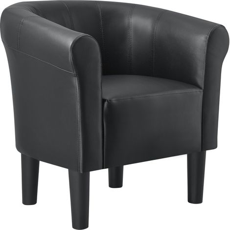 Poltrona lounge con seduta in plastica sintetica 70 cm nero 030001933