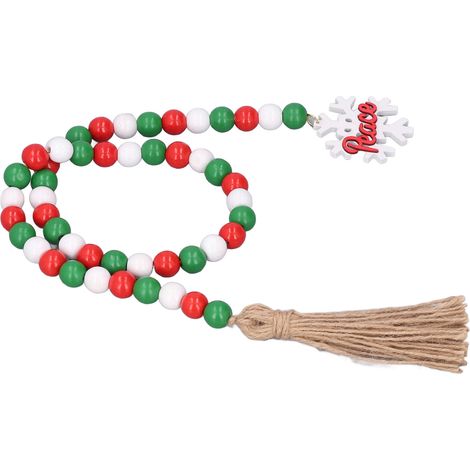 Guirlande de perles en bois colorées, matériau de qualité supérieure, couleurs vives et durables, nombreuses applications, perles décoratives (1/5)