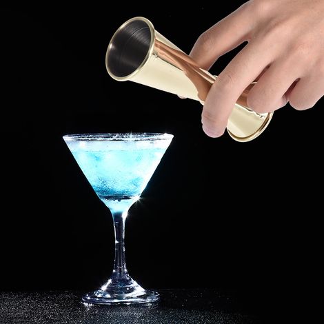 Doppel-Jigger aus Edelstahl 304, Bar-Wein-Cocktail-Shaker, Barzubehör, Gold (1/5)