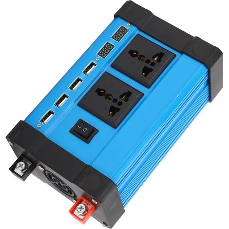 Onduleur à onde modulée 500 W DC12V vers AC220V, double écran LCD intelligent, 2 prises universelles et une prise chargeur de voiture, 4 ports USB 4,2 A à charge rapide (1/5)