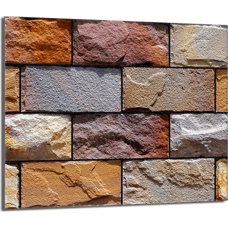 Plaque de protection en verre pour poêle 60x52 Brick (1/5)