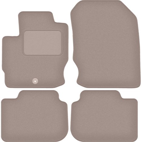 Alfombrillas de velour para Mitsubishi Colt VII HB sin salidas de aire (2008-2012) beige