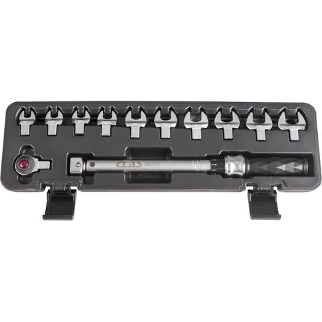 Clas – Clé dynamométrique 3/8" 30-110Nm 331mm – Fourches interchangeables 10-19mm – Conforme DIN ISO 6789 – Certificat d'étalonnage inclus (1/2)