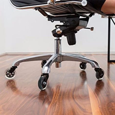 5 pièces - Roues universelles de remplacement pour chaise de bureau, 3 pouces, En caoutchouc, Roulettes pivot (1/4)