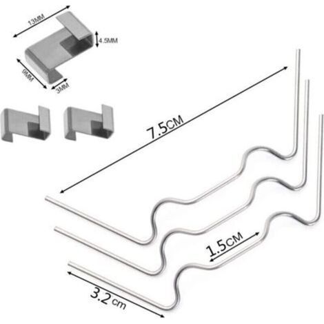 pair 120 clips de fixation en acier inoxydable pour vitres de serre (dont 60 clips en W pour vitrage de serre et 60 clips de recouvrement en Z pour vitrage de serre)