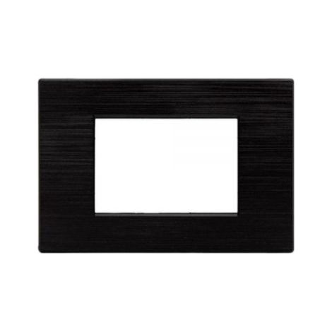 MAPAM Placca tecnopolimero spazzolato nero 4P - GEM-P6004SP-NE