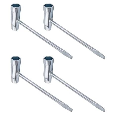 4 Pièces Clé Combinée, à Tronçonneuse avec Tournevis de Bougie 13/19 mm en T pour Scies Chaîne Cyclomoteur Scooter Débroussailleuse Tondeuse - (1/5)