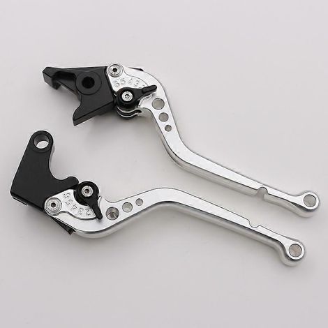 POUR MOTO YAMAHA FZ1 FAXER, GUIDON DE FREIN MODIFIÉ, POIGNÉE D'EMBRAYAGE, LEVIER DE KLAXON EN ALLIAGE D'ALUMINIUM ( argent 2) (1/5)