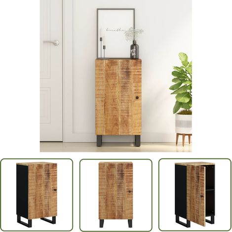 Buffet avec porte 40x31x75 cm bois massif de manguier (1/5)