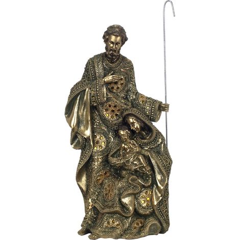 Grande statue Nativité en résine 46 cm