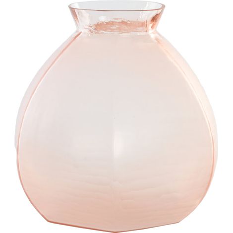 Jarron Cristal 28X28X27 3,9 Kg, Glaseado Rosa (1/4)