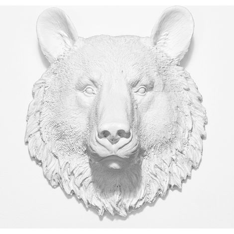 Wall Decoration - White Bear Head - Uka White (1/5)