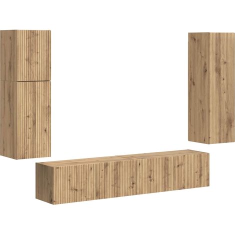 Maison Exclusive - Ensemble meuble TV 4 pcs Chêne artisanal Bois d'ingénierie