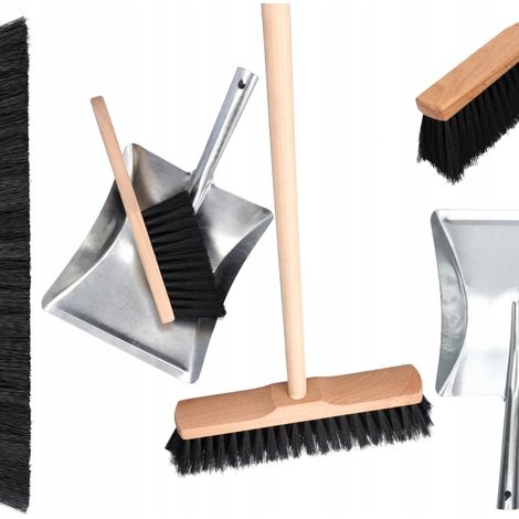 Set bestehend aus 30 cm Kehrbesen, Metall-Kehrschaufel und Bürste (1/5)