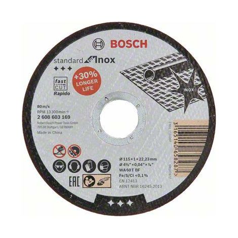 Bosch Accessories WA 60 T BF 2608603169 Trennscheibe gerade 115 mm 1 St. Stahl, Edelstahl