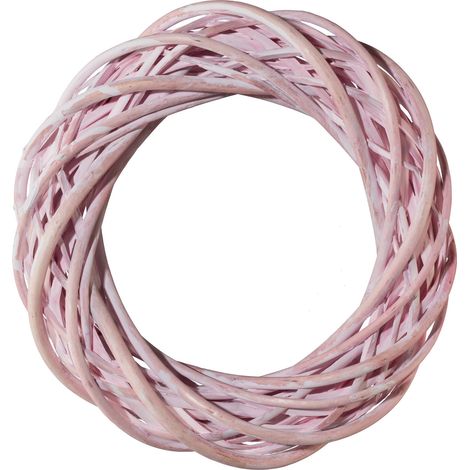 Rattan Kranz Rosa washed Ø 25 cm