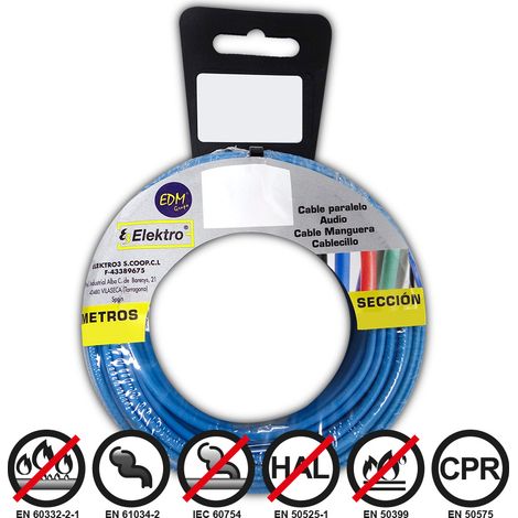 Bobina di cavo flessibile senza alogeni 4mm. blu 50mts