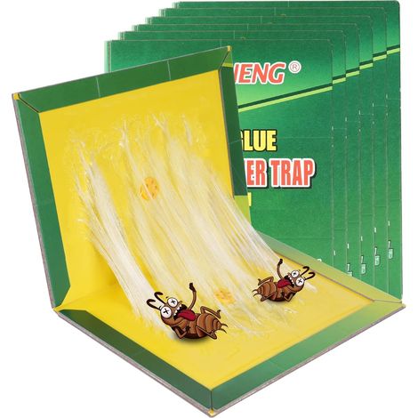 6PCS Pièges Adhésifs, Puissant Plaques de Glu, Plaques Collantes Anti Antiparasitaires et Rongeurs (1/5)