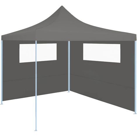 vidaXL Pared lateral de cenador con ventanas gris antracita 6x2 m (1/2)