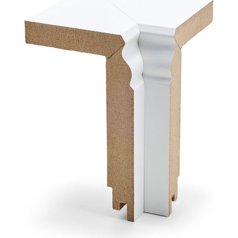 KGM Innenecke für Heizungsrohrverkleidung Hamburger Profil MDF weiß 60x100 mm