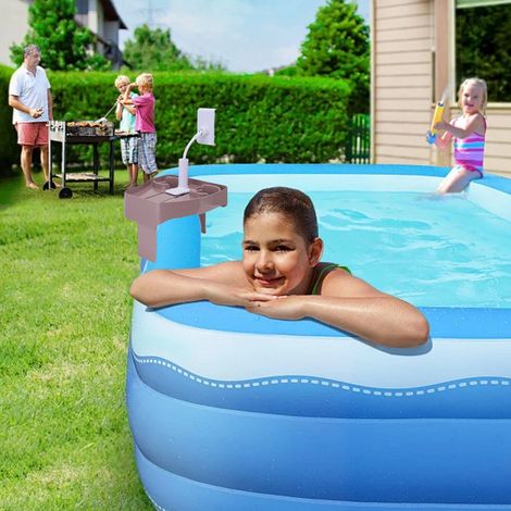 Bandeja para spa y bañera de hidromasaje con portavasos y soporte antideslizante para teléfono móvil: bandeja compacta 3 en 1 de ABS repelente al agua. (1/5)