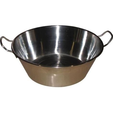 Baumalu, Marmeladentopf 38 cm aus Edelstahl Silber, Kapazität 9L, Metallgriffe, für alle Herdarten geeignet, einschließlich Induktion
