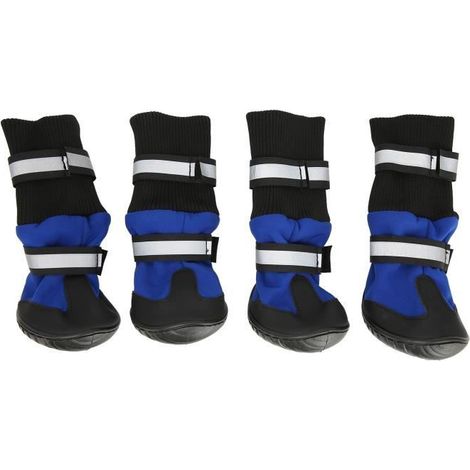 Bottes de Pluie Antidérapantes pour Chien - VGEBY - Taille M - Bleu - Confortable et Lavable (1/4)