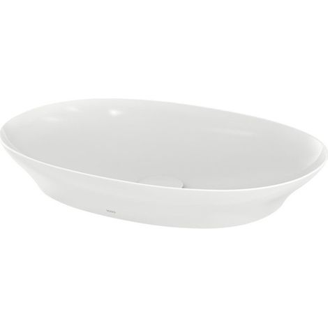 Vasque à poser TL 117 x 600 x 420 mm rond blanc, sans trou pour robinet, sans trop-plein TOTO