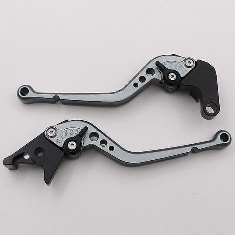 Modification pour moto CB650R 2014-2022 : poignée de frein, d'embrayage et de klaxon réglable en alliage d'aluminium, guidon (gris titane 2) (1/5)