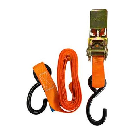 CINGHIA DI ANCORAGGIO CON MINI CRICCHETTO E GANCI 25 mm - 4 mt - CARDINALE