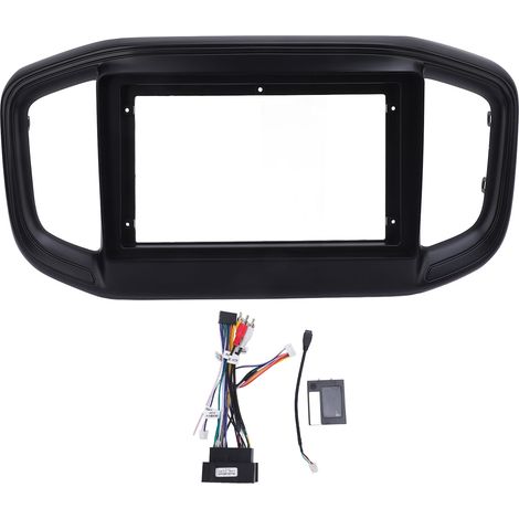 Cadre de panneau de navigation de 9 pouces anti-rayures élégant noir pour autoradio Fascia ABS lunette pour Strada 2021 à 2024 avec cordon d'alimentation (1/5)