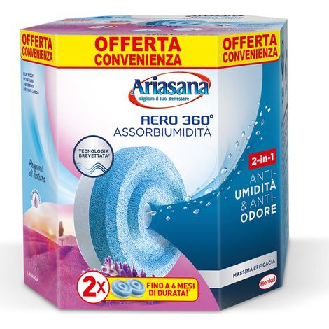 12 x ARIASANA RICARICA AERO 360 TAB LAVANDA 2X450 G