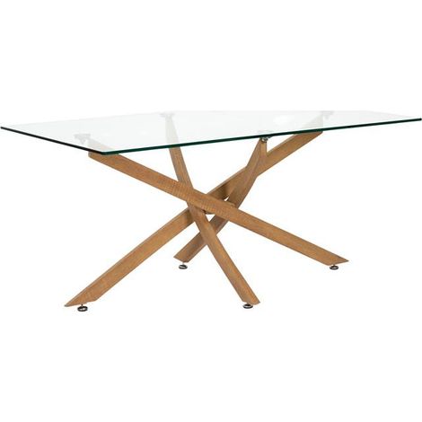 Table Basse en Verre "Heritage" 100cm Transparent (1/5)