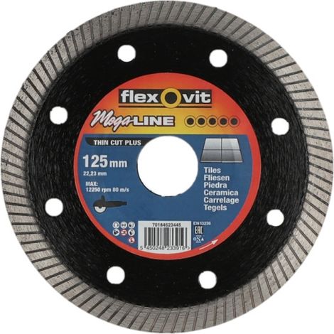 Disque diamant THIN CUT plus - Ø 125 mm - Ø alésage 22.2 mm - FLEXOVIT