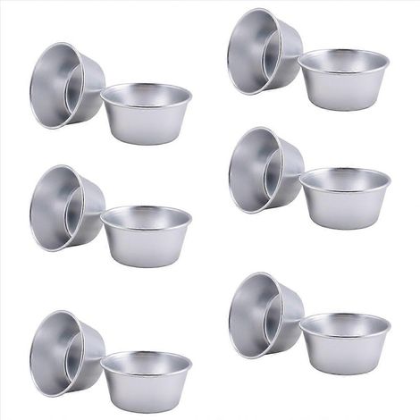 12 pièces Individual pudding moules antiadhésif gâteau biscuit pudding moule (1/5)