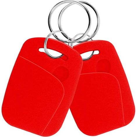 RFID Keyrings Dual Frequency 125KHz 13.56MHz 2-in-1 UID Composite Keychains Rewritable Used for Copy Clone Keys Cards Red S (1/4)