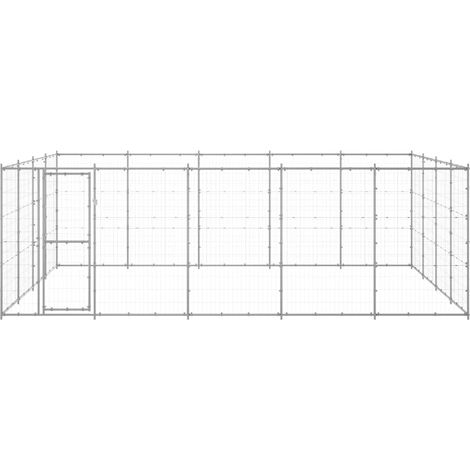 Maison Exclusive - Perrera de exterior de acero galvanizado 24,2 (1/5)