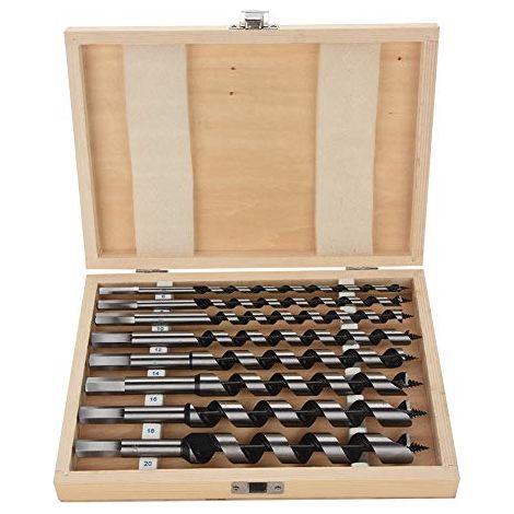 Lot de 8 Forets à Bois avec Queue, Acier au Carbone Hexagonale Meche a Bois pour Menuiserie 6mm, 8mm, 10mm, 12mm, 14mm, 16mm, 18mm, 20mm (1/5)