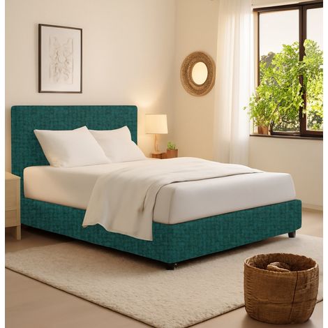 Cama Matrimonial Lichfield, Desenfundable, Hecho en Italia, Verde Petróleo (1/4)