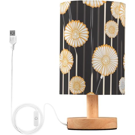 Lampe de chevet japonaise simple en forme marguerite pour chambre (1/5)