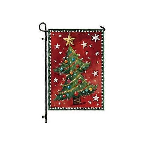 Weihnachts-Gartenflagge für den Außenbereich, Festtagsdekoration, Hofflagge, Leinen, doppelseitig bedruckte Outdoor-Flagge (YMCQ3-5)