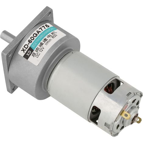 DC12V/24V 35W Mini moteur à engrenages CC à vitesse réglable, Moteur à couple élevé CW/CCW XD-GA775(12V 600rpm) (1/5)