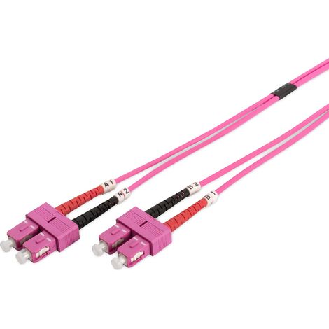 Câbles réseau et DAC DIGITUS FO patch cord duplex SC to SC MM OM4 50/125u 1 m 1m de longueur