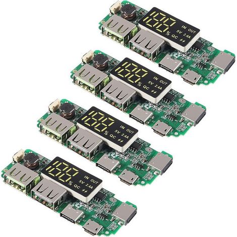 Placas de carga USB duales de 5V 2.4A para baterías de litio 18650 (1/2)