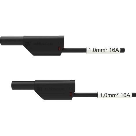 Schützinger VSFK 8500 / SIL1 / 100 / SW Puntali di sicurezza Spina 4 mm Spina 4 mm 100.00 cm Nero 1 pz.
