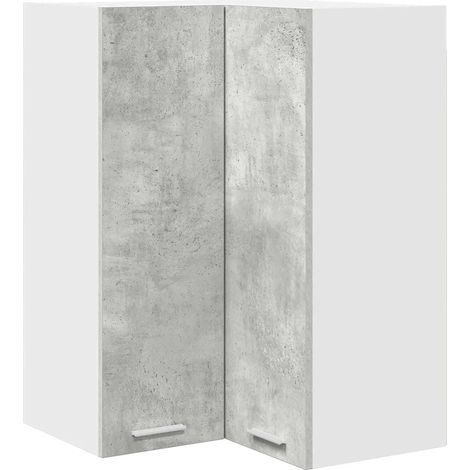 Armadio pensile moderno grande spazio di archiviazione 57 x 57 x 80 cm in legno multistrato grigio cemento 020053332