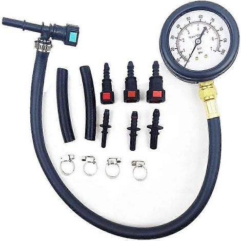Manomètre de pression d'essence pour système d'alimentation automobile et moto, outil de test de pression 0-100 PSI, édition 6.3/7.8 0702 (1/5)