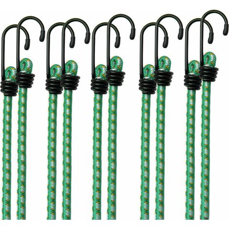 10x Gummispanner, Gepäckspanner Erweiterung 61 cm x 8 mm Ø